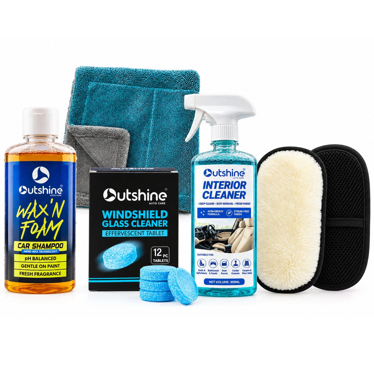 THE OUTSHINE Essential Car Care Kit 5-in-1